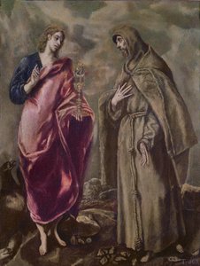 San Juan Evangelista y San Francisco de Asís, c.1608 de El Greco